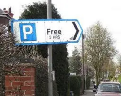 Free Parking Sign