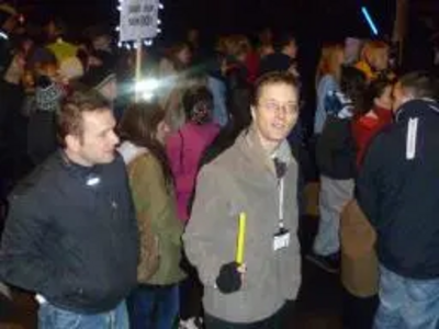 Jason Stansfield & Cllr Andrew Ellwood From Gedling Lib Dems at a recent demonstration opposing Gedling School closure