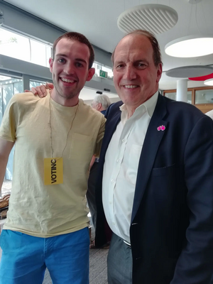 Tom Sutherland with Simon Hughes